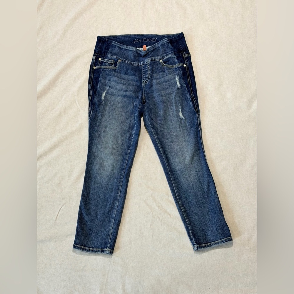 Jag Jeans Women's Classic Blue pulll on Cropped Denim